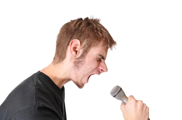Bağıran şarkıcı — Stok fotoğraf