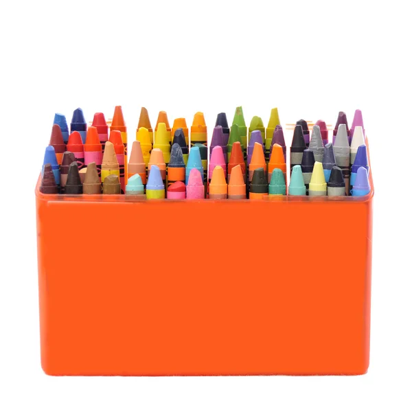 Box of crayons — Stock Photo, Image