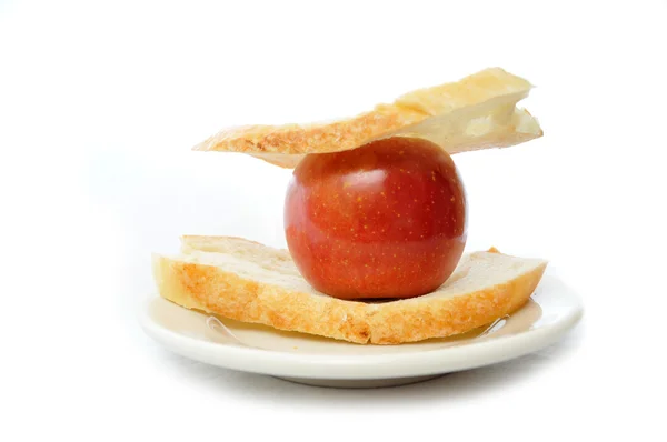 Sanduíche de maçã — Fotografia de Stock