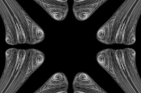 Белые Кости Просканированные Рентгеном Черном Фоне Бесшовный Рисунок — стоковое фото