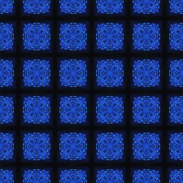Blue Crystal Seamless Pattern Background — Stock Photo, Image