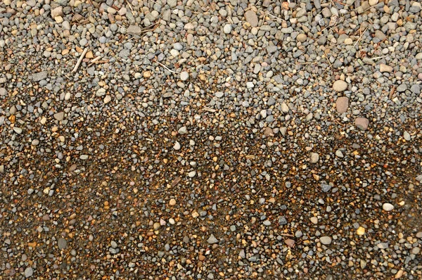 Close Gray Rocks Background Texture Small Brown Gray Pebbles — Stock Photo, Image