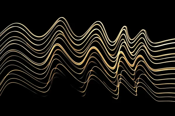 Wellenförmige abstrakte glühende Linien — Stockfoto