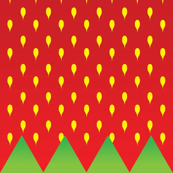 Aardbei Textuur Achtergrond Illustratie Met Gele Kuilen Groene Bladeren — Stockfoto
