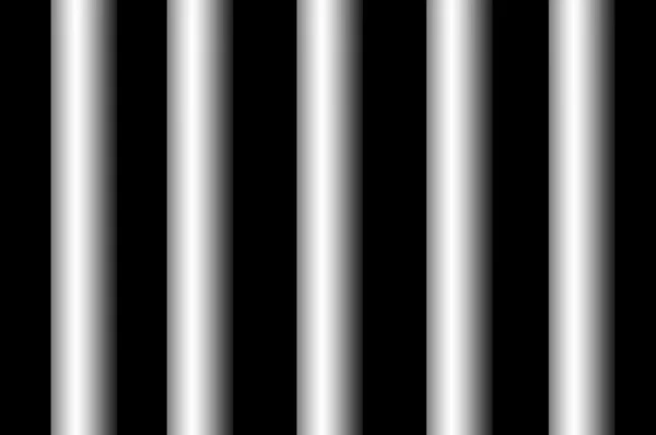 Boş Hücrede Izole Siyah Arka Plan Üzerine Metal Çubukları — Stok fotoğraf