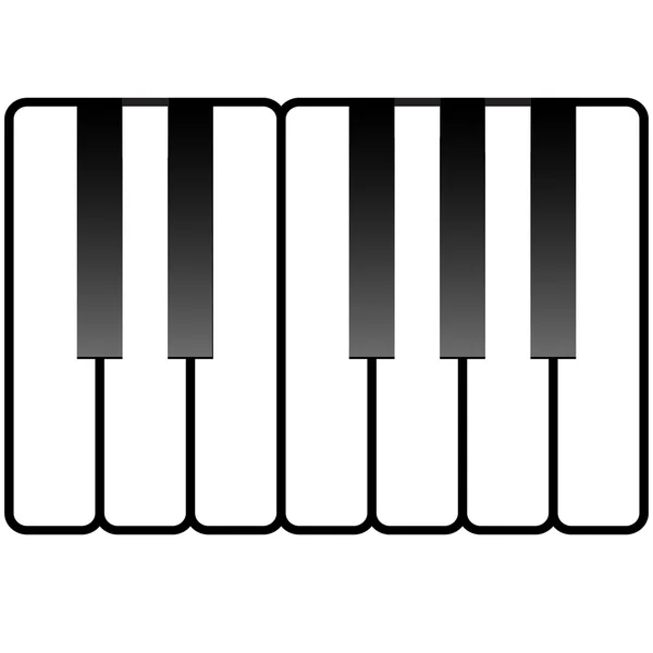 Ilustracja klawiszy fortepianu — Zdjęcie stockowe