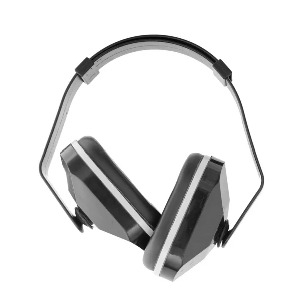 Detta Ett Par Plast Hörselkåpor Som Blockerar Ljud När Sätta — Stockfoto