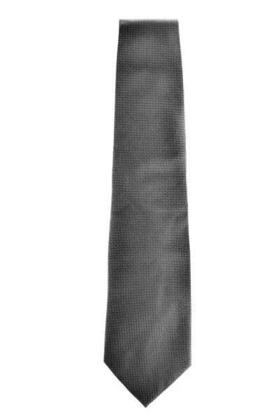 Cravate Foldedgray Avec Des Dessins Géométriques Dessus Isolé Sur Blanc — Photo