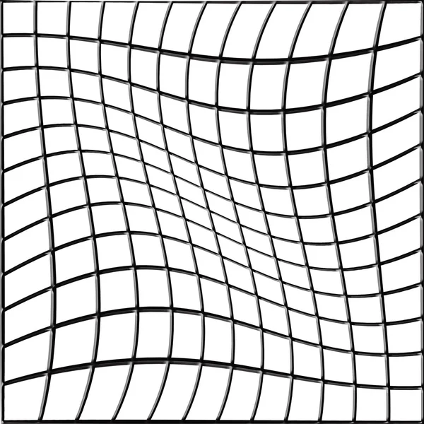 Distorted Bent Fence Grid White Background — 스톡 사진