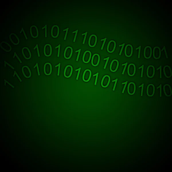 二进制计算机编码语言与下文中绿颜色的空 Copyspace — 图库照片