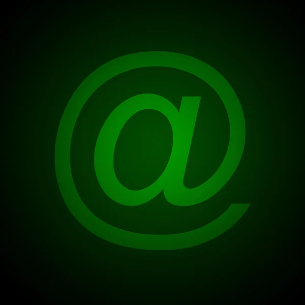 stock image The AT Email symbol computer illustration in square format.