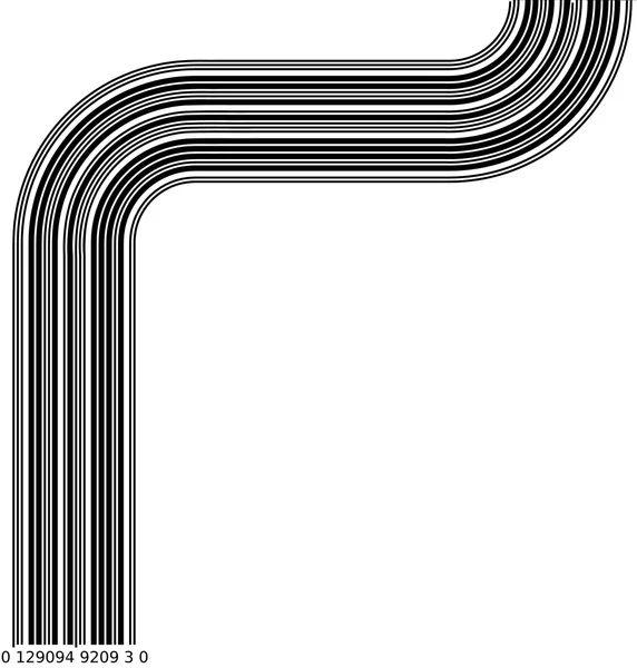 Abstraktní Čárový Kód Grafika Design Černobílé Ilustrace — Stock fotografie