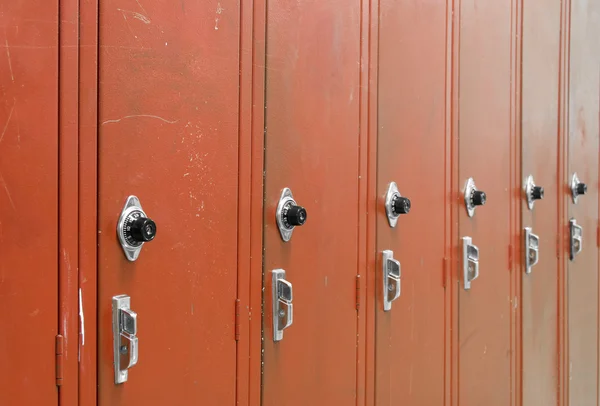 stock image Red High School Lockers