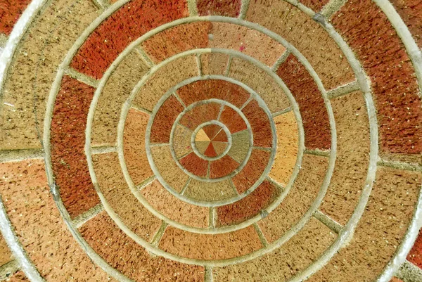Circulaire baksteen patroon — Stockfoto
