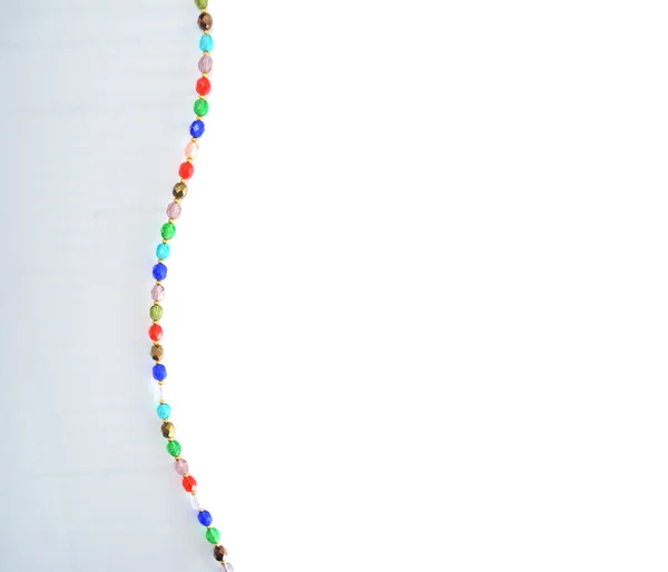 Färgglada kristall halsband bakgrund — Stockfoto