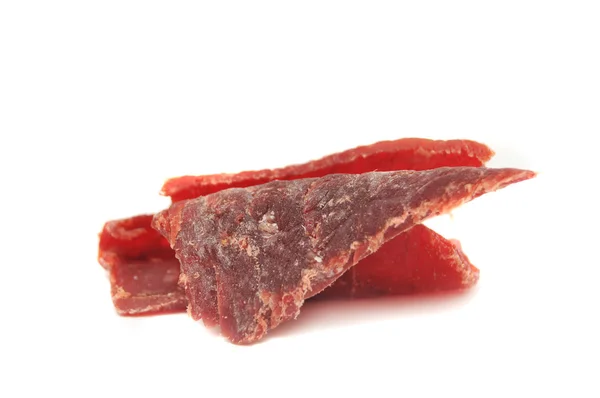 Dit Gloednieuw Vers Gesneden Rundvlees Schokkerig Geïsoleerd Een Witte Achtergrond — Stockfoto