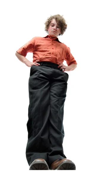 Tall man looking down — Stock Photo, Image