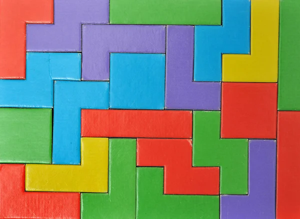 Abstract Colorful Puzzle Pieces Put Together Makes Good Background Toy — Stock Photo, Image