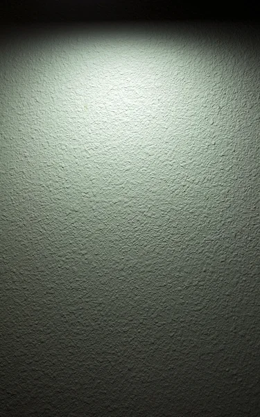 Spotlight Shines Painted Textured Wall Has Slight Green Tone — Stock Photo, Image
