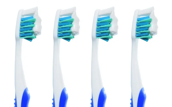 Cepillo de dientes aislado con pasta —  Fotos de Stock