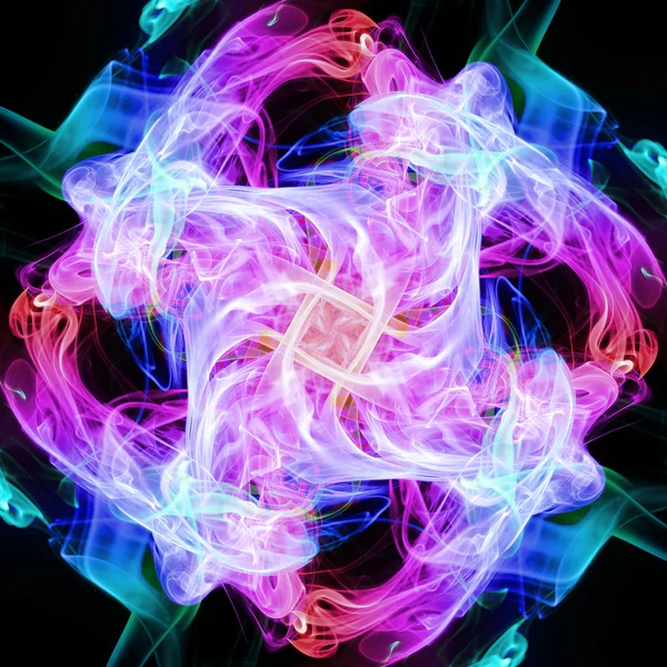 Puro Poder Cristal Energia Floral Azulejos Padrão Abstrato — Fotografia de Stock