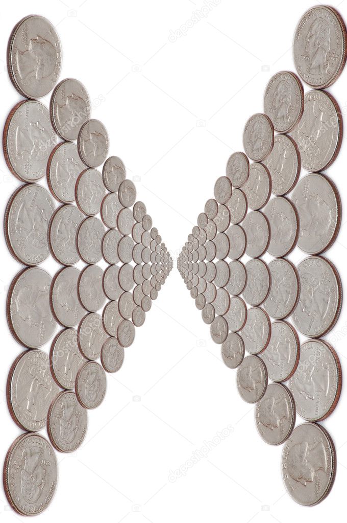 Quarters in a decreasing pattern