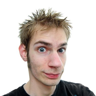 Young adult with spiky hair clipart