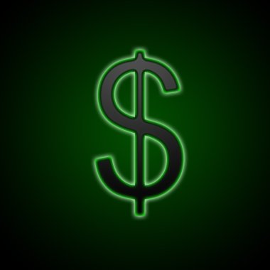 bir Amerikan Doları sembolü işaret yeşil bir arka plan üzerinde arka plan illüstrasyon soyut bilgisayar oluşturulan