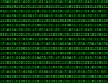 Seamless pattern texture abstract background of binary computer language code in green text. clipart