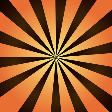 Brown and orange burst of striped rays with a radial gradient. clipart