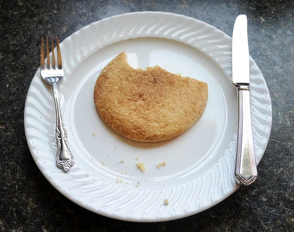 stock image Snickerdoodle cookies wrapped up in plastic wrap on a counter top