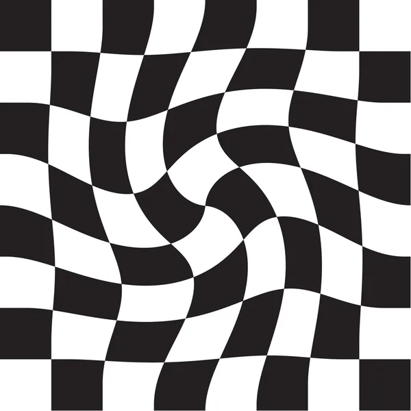渦巻渦巻でチェスの市松模様の抽象的な背景イラスト — ストック写真