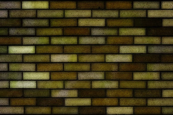 Koyu sarı tuğla duvar — Stok fotoğraf