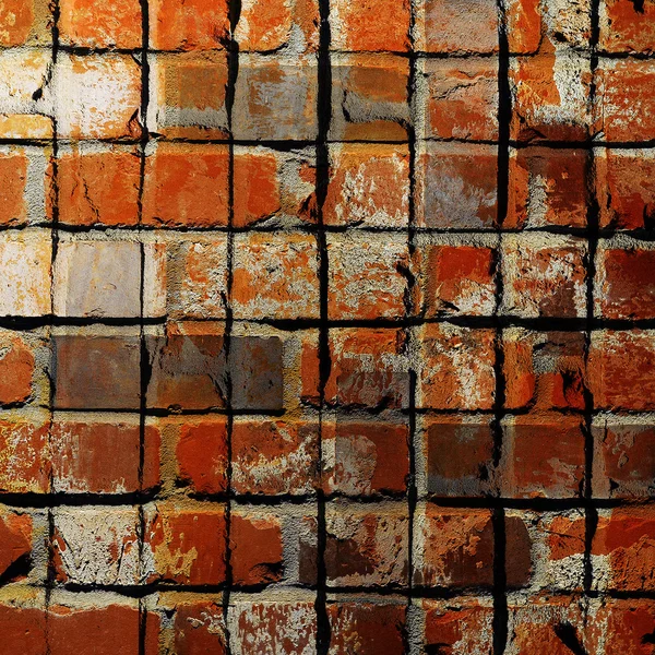 Vierkante baksteen tegel textuur — Stockfoto
