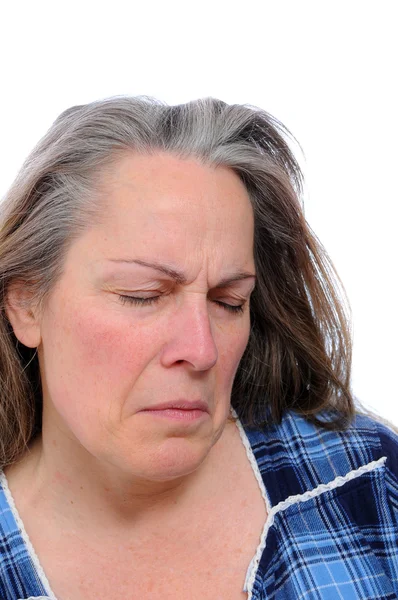 Stressato donna di mezza età — Foto Stock