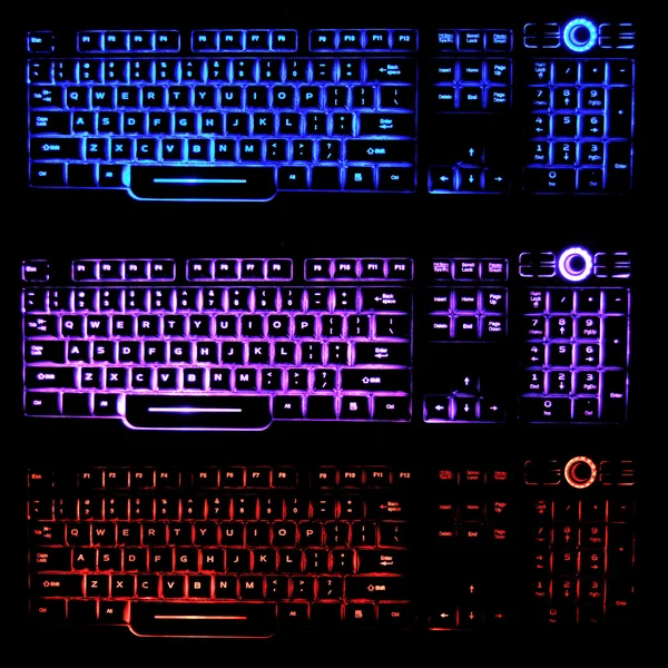 Holographisch beleuchtete Tastaturen — Stockfoto