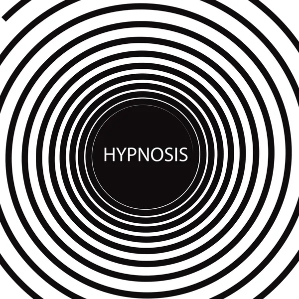Palavra Hipnose Dentro Uma Espiral Hipnótica Consumindo Preto Branco — Fotografia de Stock