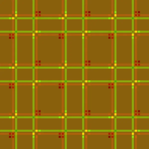 Seamless Square Pattern Green Brown Lines Make Squares — Stock Photo, Image
