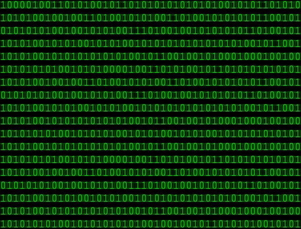 緑色のテキストでコンピューターのバイナリ言語コードのシームレスなパターン テクスチャの抽象的な背景 — ストック写真