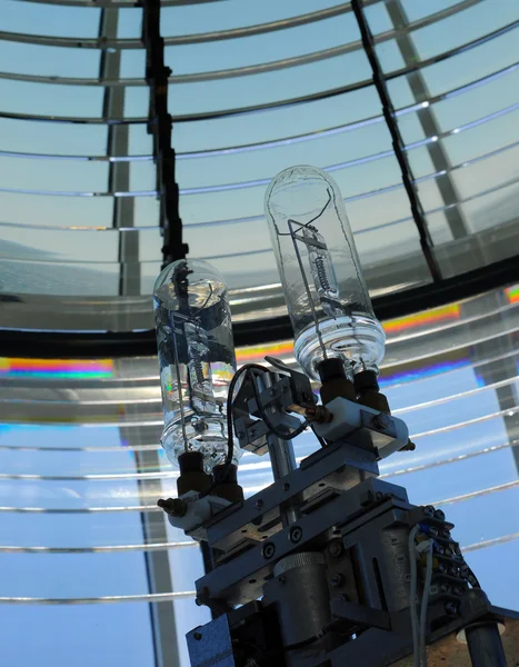 Närbild Highthouse Som Visar Lampan Interiör — Stockfoto