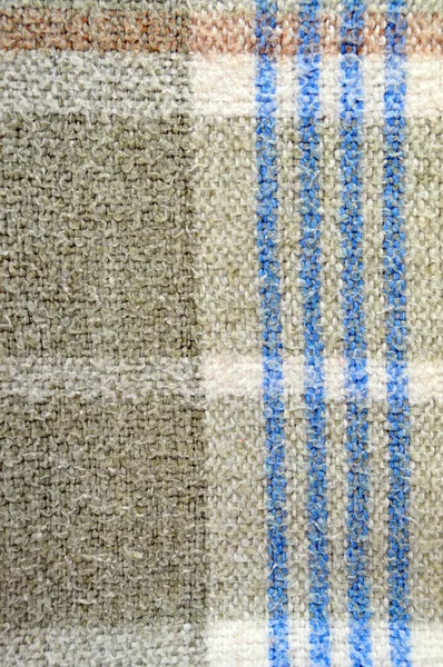 Uma Fotografia Close Cobertor Grosso Com Padrões Têxteis Ásperos — Fotografia de Stock