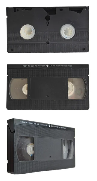 VHS ταινία σύνολο συλλογής που απομονώνονται σε λευκό — Φωτογραφία Αρχείου