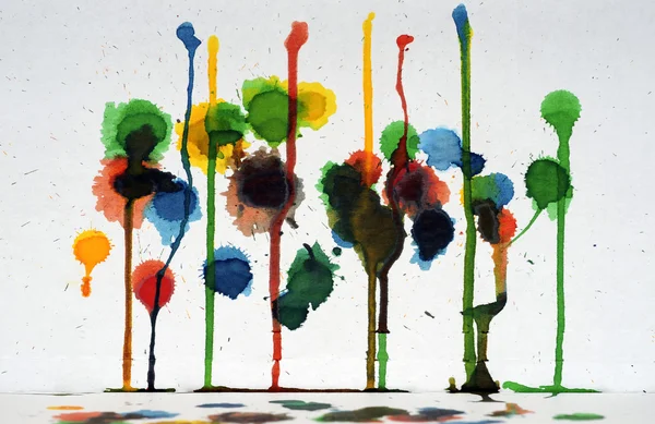 Pintura colorida abstrata goteja arte — Fotografia de Stock