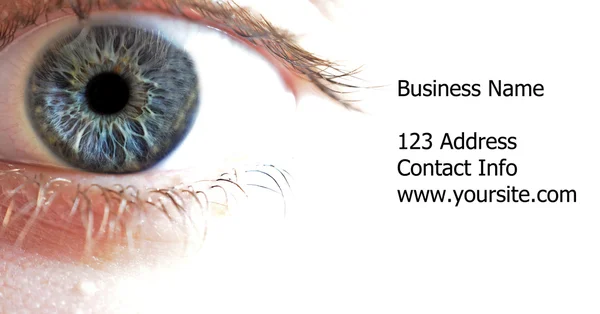 Macro close-up van blauw oog — Stockfoto
