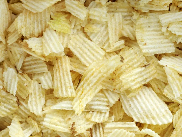 Burgonya Chips Fodros Őket Egy Csomó — Stock Fotó