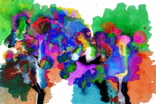 Абстрактная Фотография Крупным Планом Красочных Чернил Краски Масла Смешанных Вместе — стоковое фото