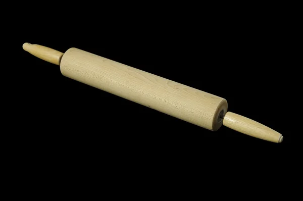 Rolling Pin isolated on Black — Stock Photo, Image