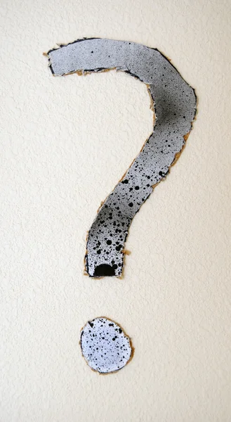 Question Mark on Wall — Stock Photo, Image