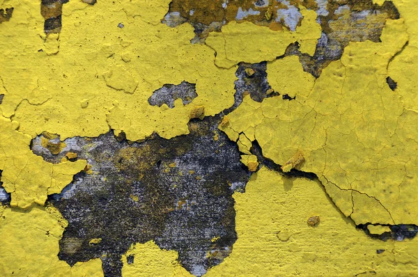 Pintura Agrietada Desgastada Erosionada Sobre Cemento Texturizado —  Fotos de Stock