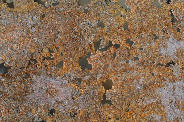 Ткань Ржавчины Изначально Старой Ожоговой Бочки Коричневый Оранжевый Отверстиями — стоковое фото
